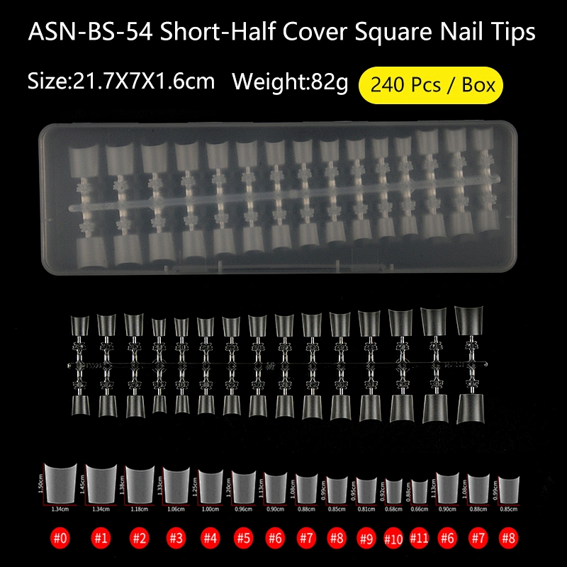 Short Half Coffin Nail Tips